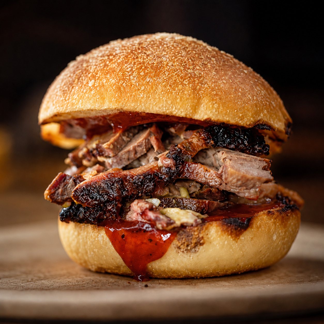 House-smoked brisket piled into a bun at Dirty Fingers in Da Nang